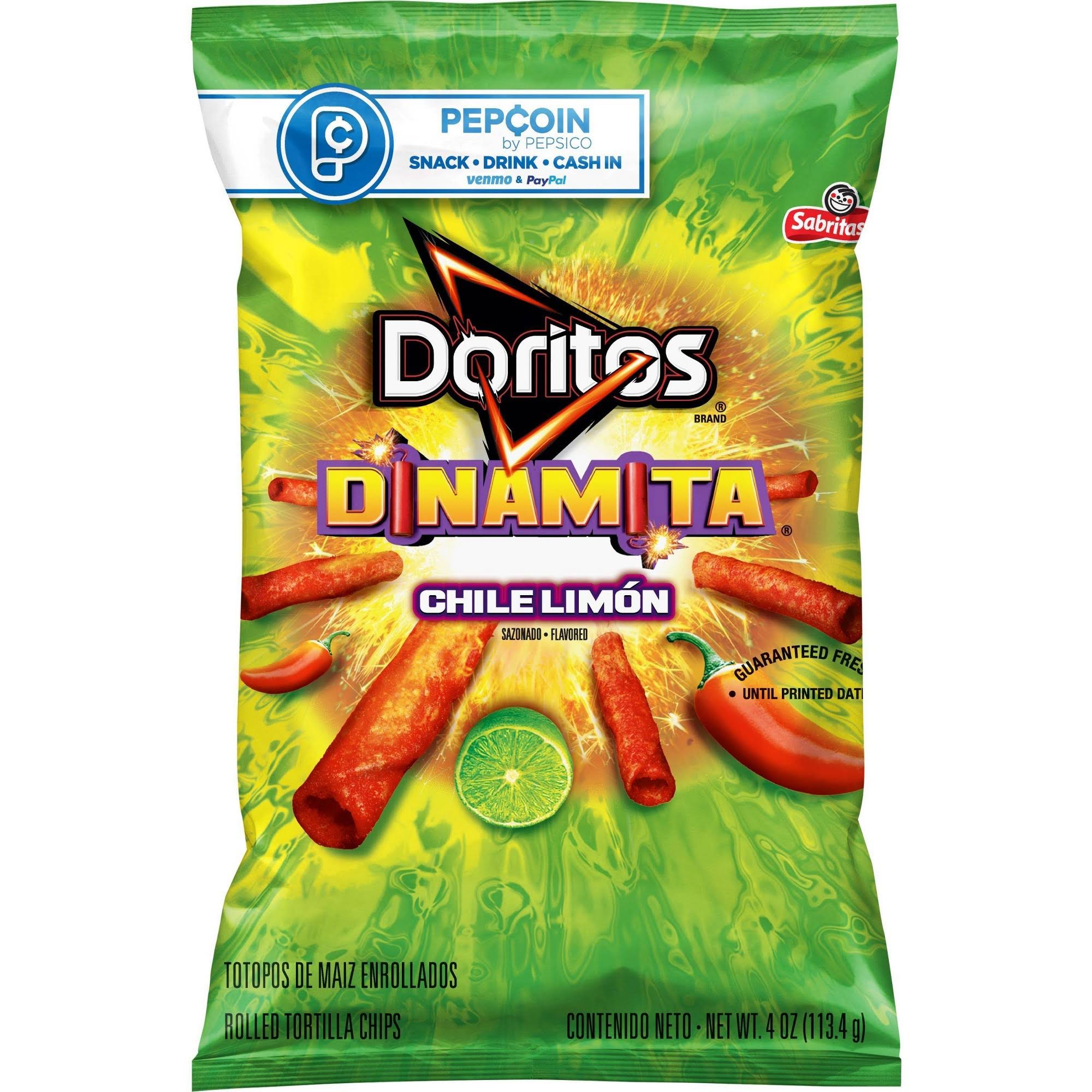 Doritos Dinamita Tortilla Chips, Chile Limon, Rolled - 4 oz