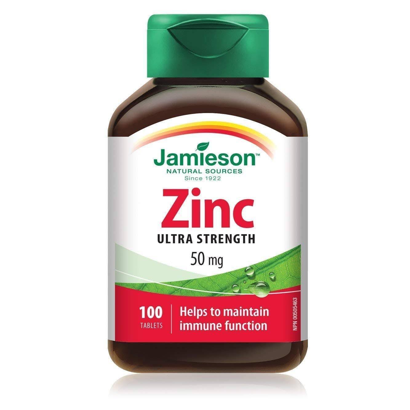 Jamieson Zinc Supplement - 50mg, 100 Tablets
