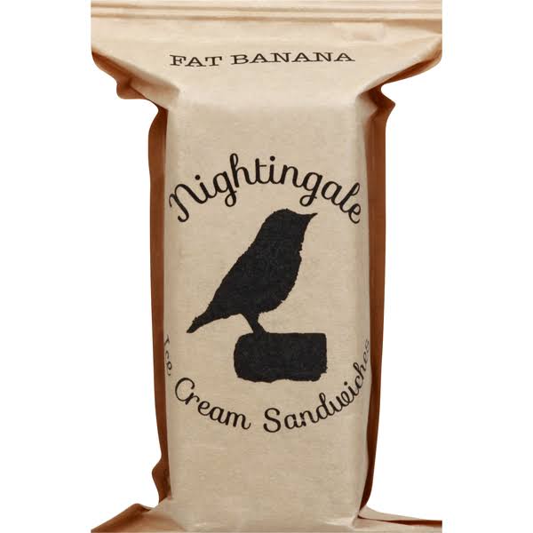 Nightingale Ice Cream Sandwiches, Fat Banana - 5.6 oz