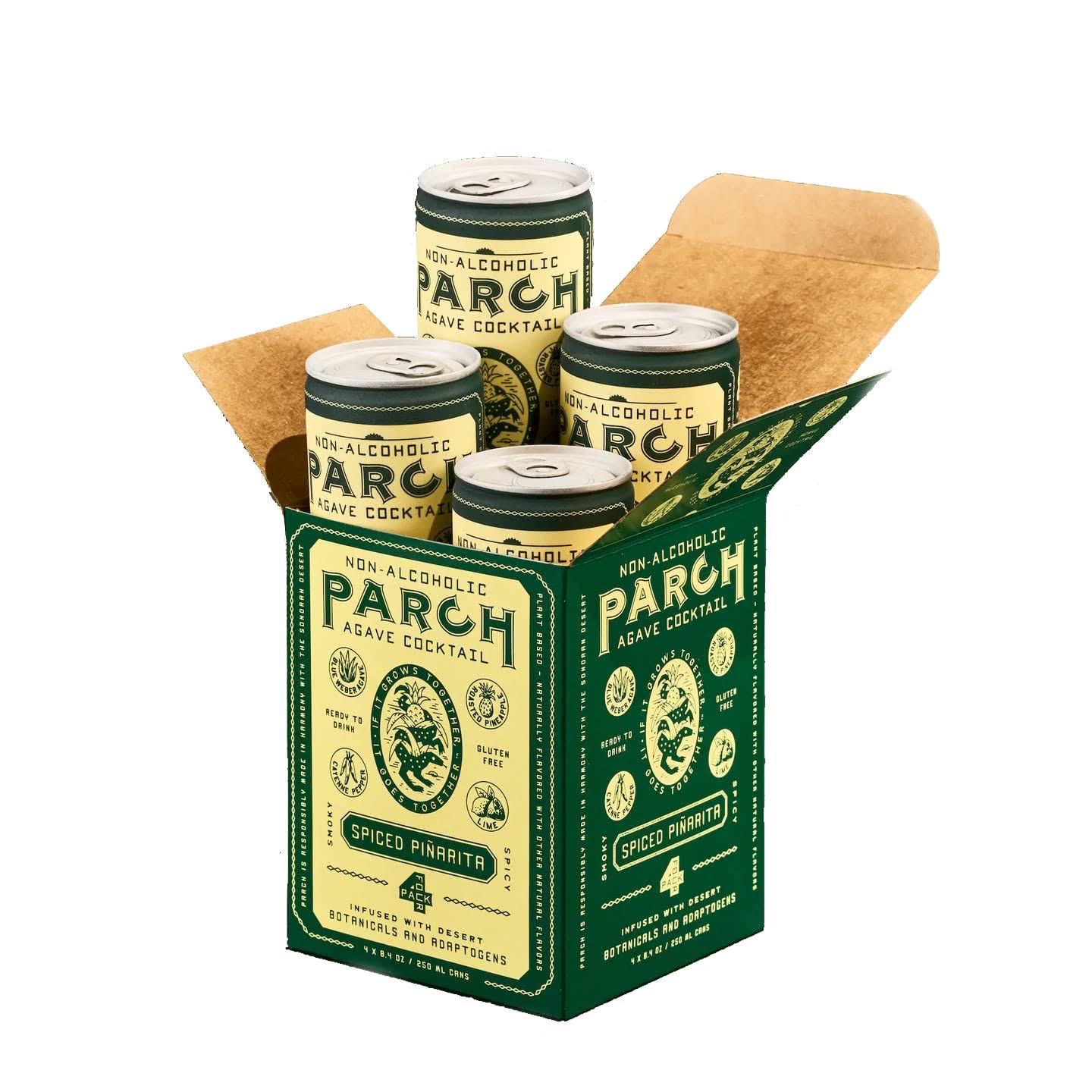 Parch - Spiced Piñarita Non-Alcoholic Agave Cocktail 4-Pack
