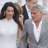 Amal Clooney in an ostrich feather dress with George in Lake Como: Pictures