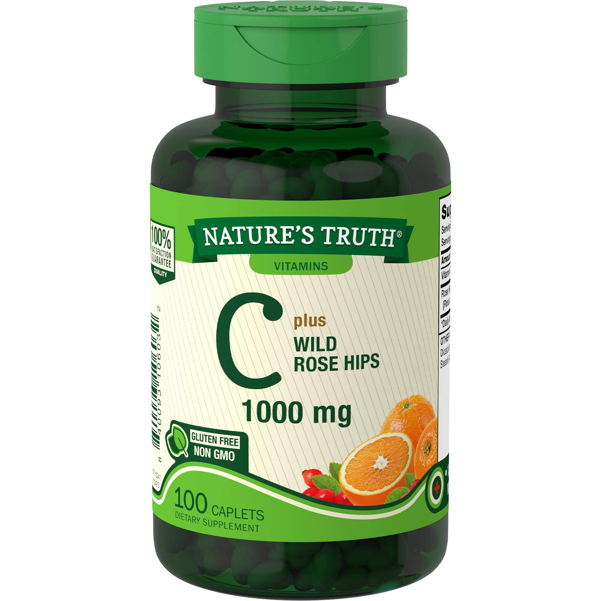 Natures Truth Vitamin C, 1000 mg, Coated Caplets - 100 caplets