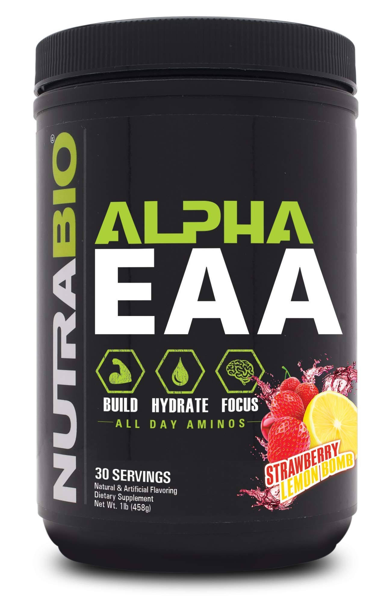 NutraBio Labs Alpha EAA Strawberry Lemon Bomb 1 LB (458 g)