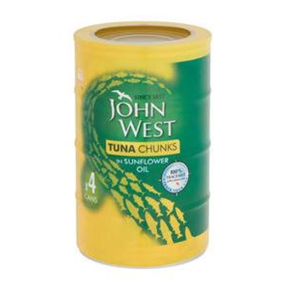 John West Tuna Chunks in Sunflower Oil 4x 132g