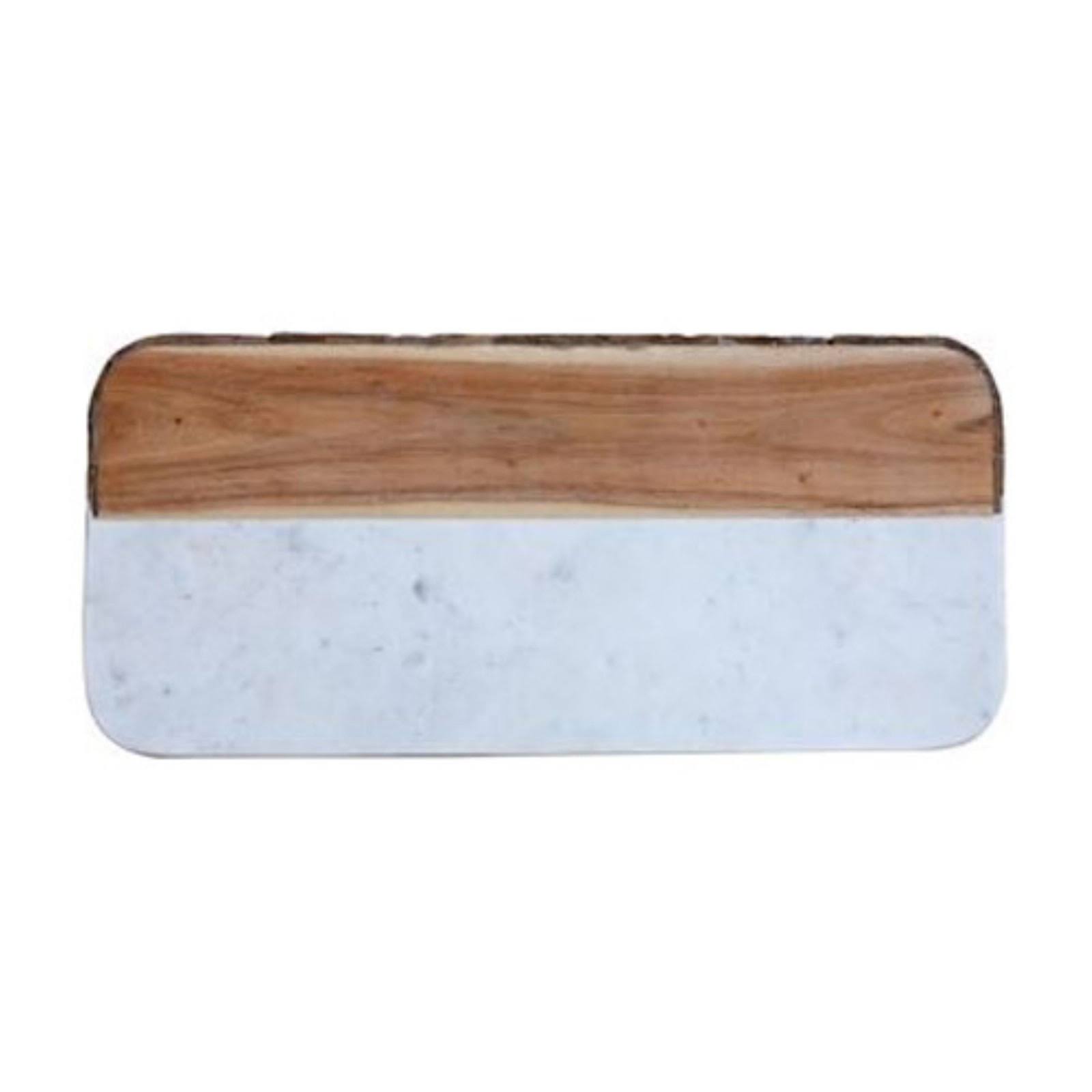 3R Studios White Marble and Mango Wood Cheese Board | Tableware