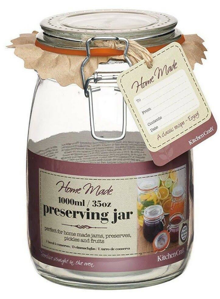 Kitchen Craft Home Made Deluxe Glass Preserving Jar - 1l