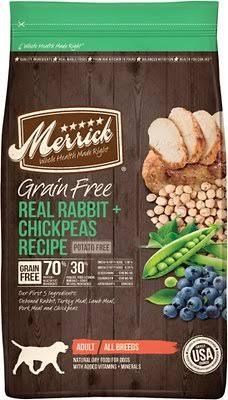 Merrick Grain Free Real Rabbit and Chickpeas Dry Dog Food - 12lb