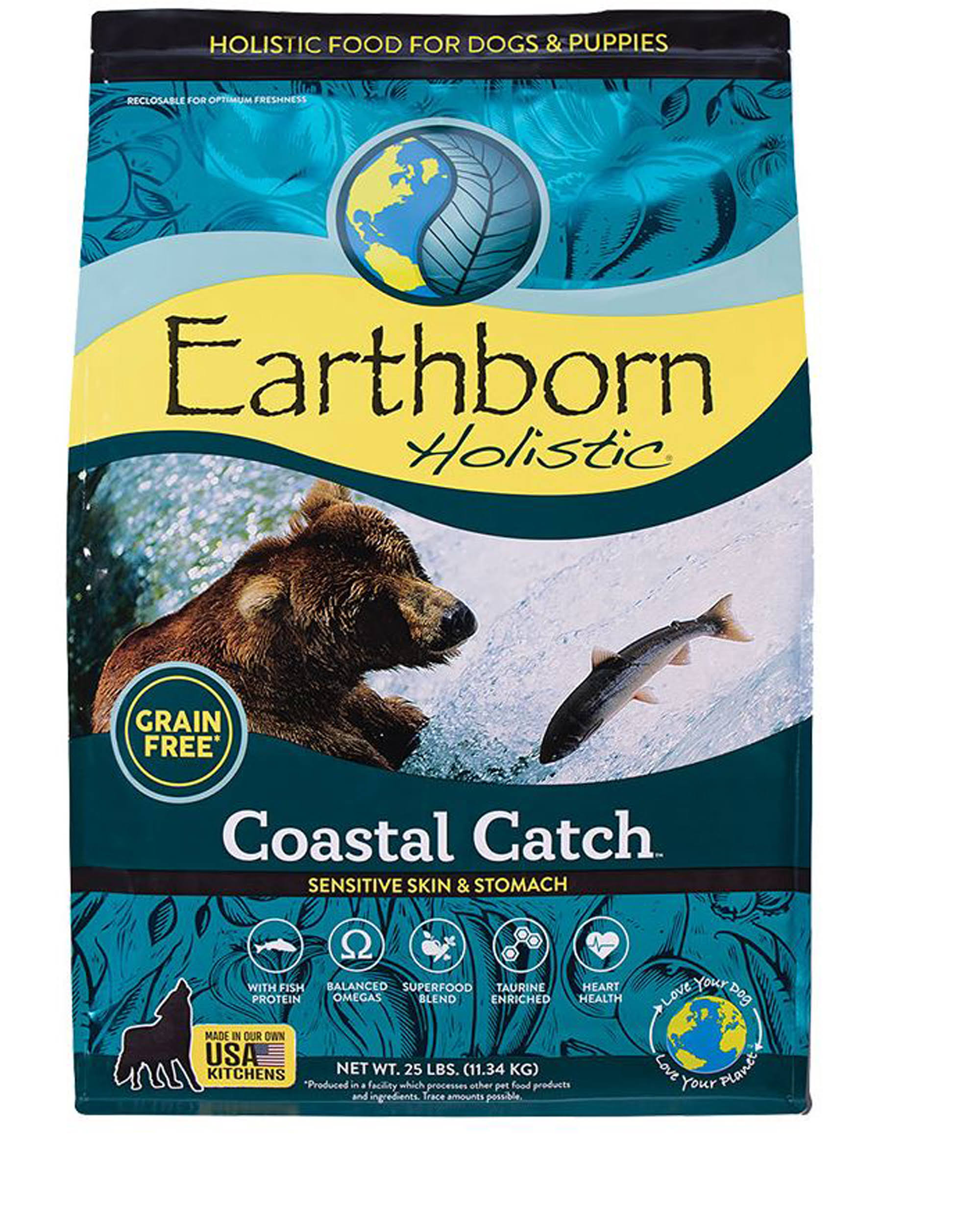Earthborn Holistic Coastal Catch Sensitive Skin & Stomach Grain-Free Dry Dog Food