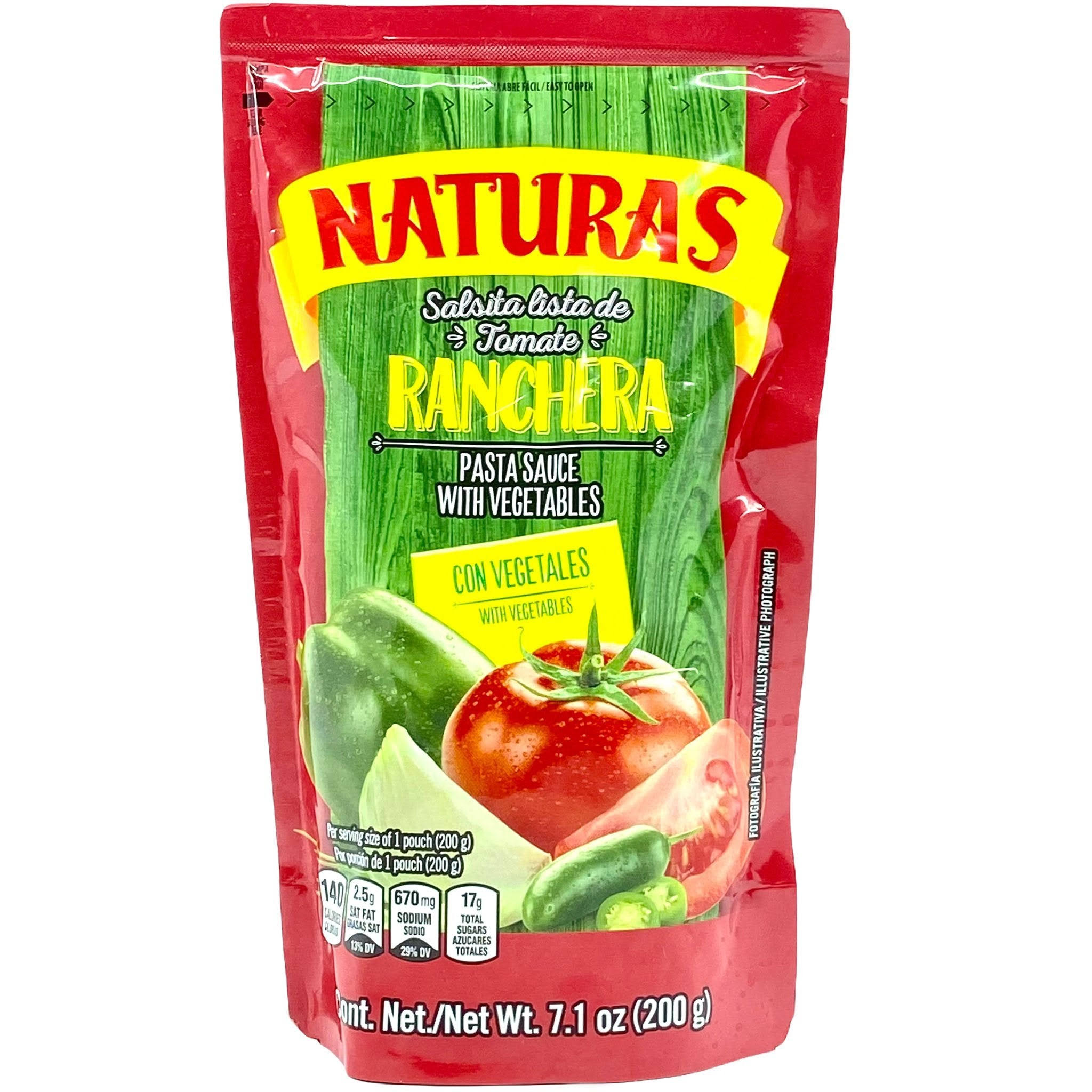 Natura's Ranchera Pasta Sauce with Vegetables - 7.1 Ounces - Hackensack Market - Delivered by Mercato
