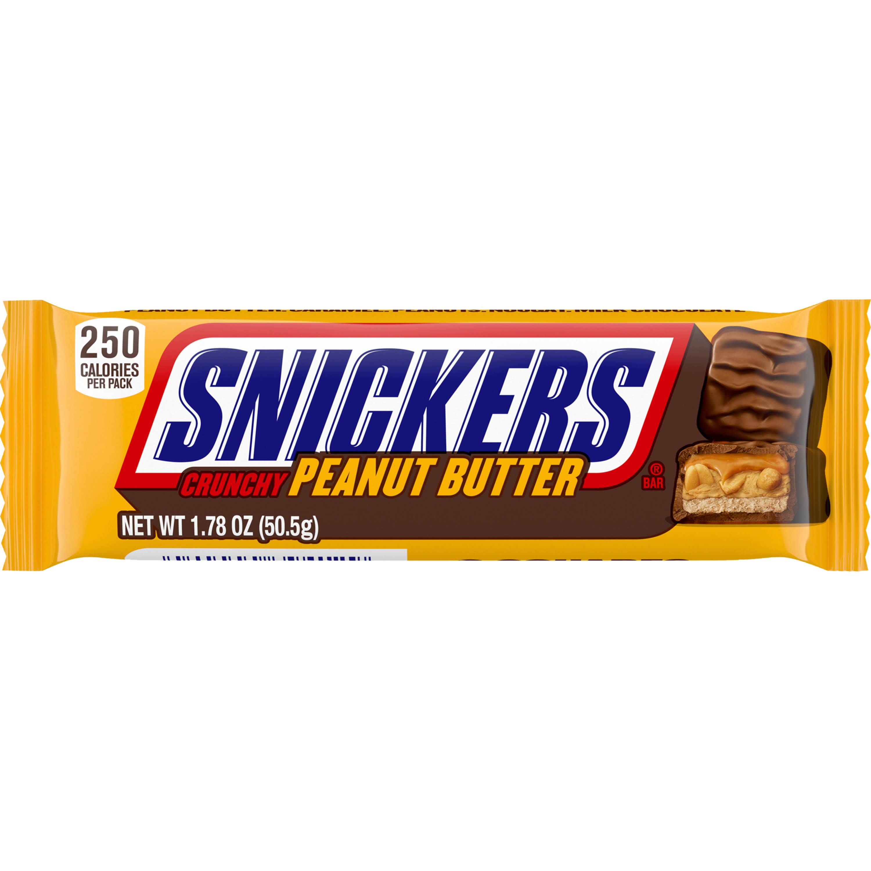 Snickers Squared Candy Bar, Peanut Butter - 2 squares, 1.78 oz
