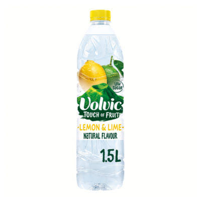 Volvic Touch of Fruit Low Sugar Natural Flavoured Water - Lemon & Lime, 1.5L