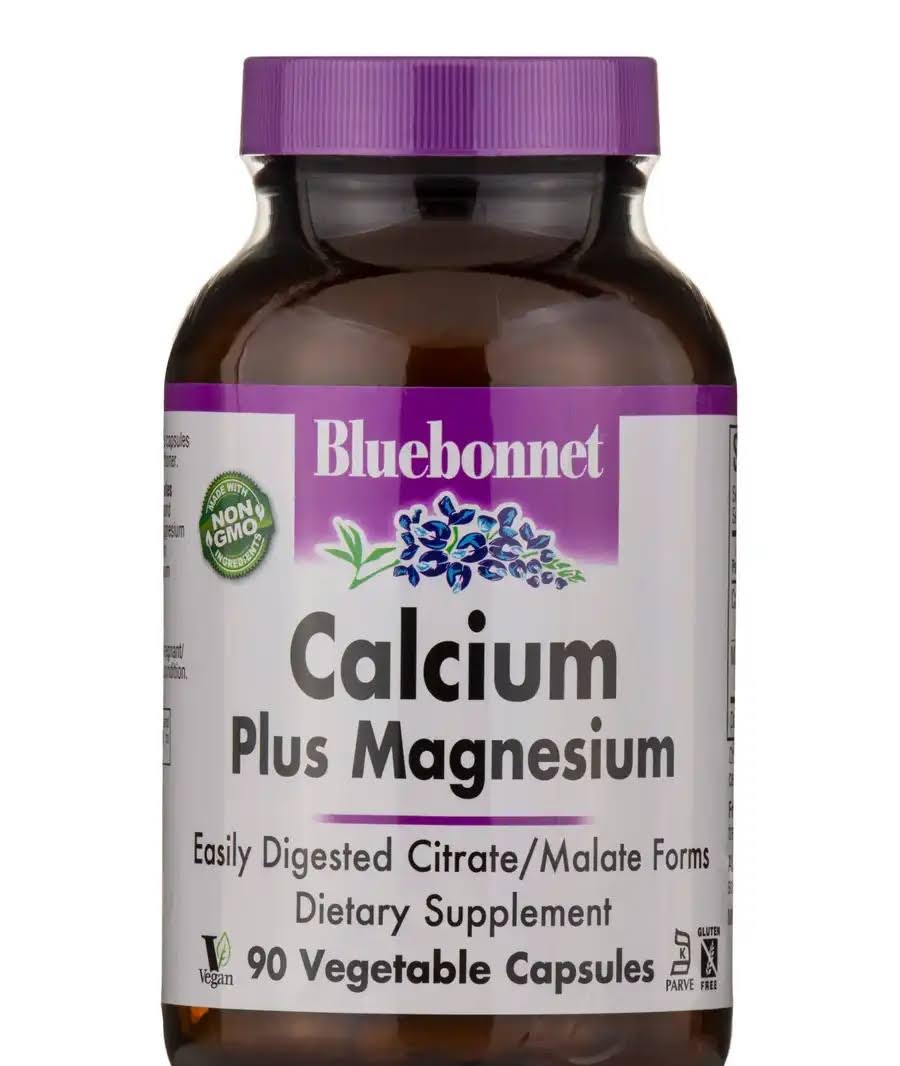 Bluebonnet Nutrition Calcium Plus Magnesium - 90 Vegetable Capsules