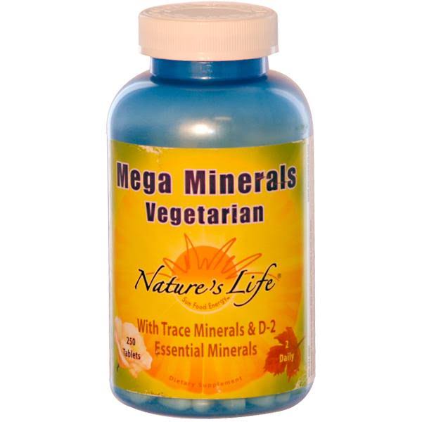 Nature's Life Mega Minerals Supplement - 250 Tablets