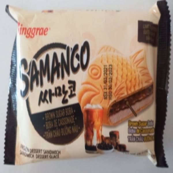 Binggrae Samanco Brown Sugar Boba Ice Cream Sandwich - 150 ml