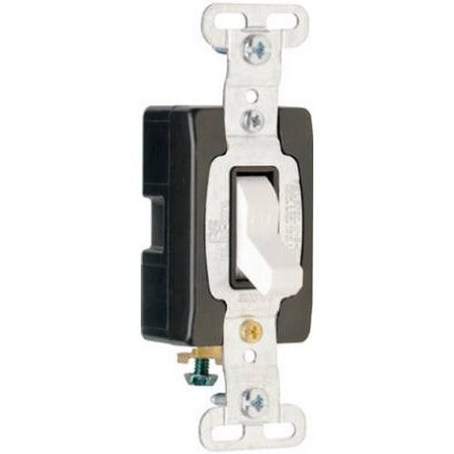 Pass & Seymour Premium Single pole Toggle Switch - White