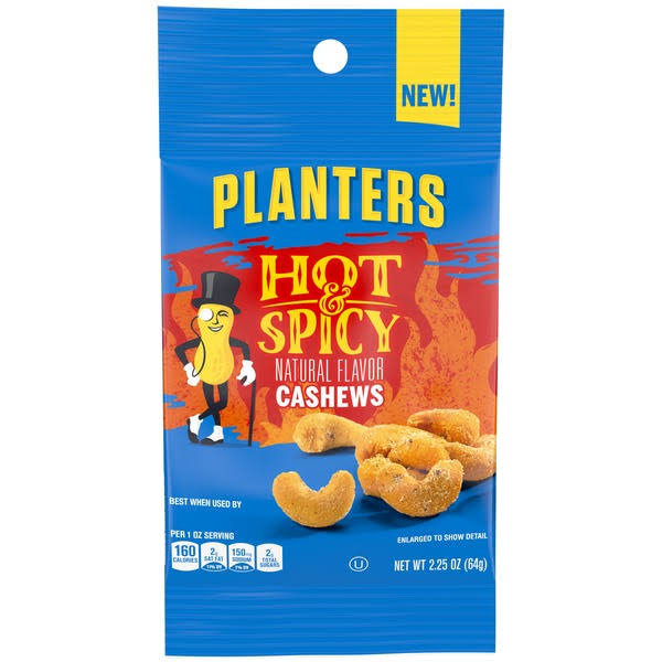 Planters Cashews, Hot & Spicy - 2.25 oz