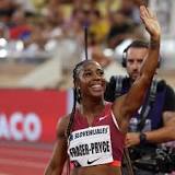 Five times World Champion Shelly Ann Fraser- Pryce runs a season best 10.62 seconds to win in Monaco