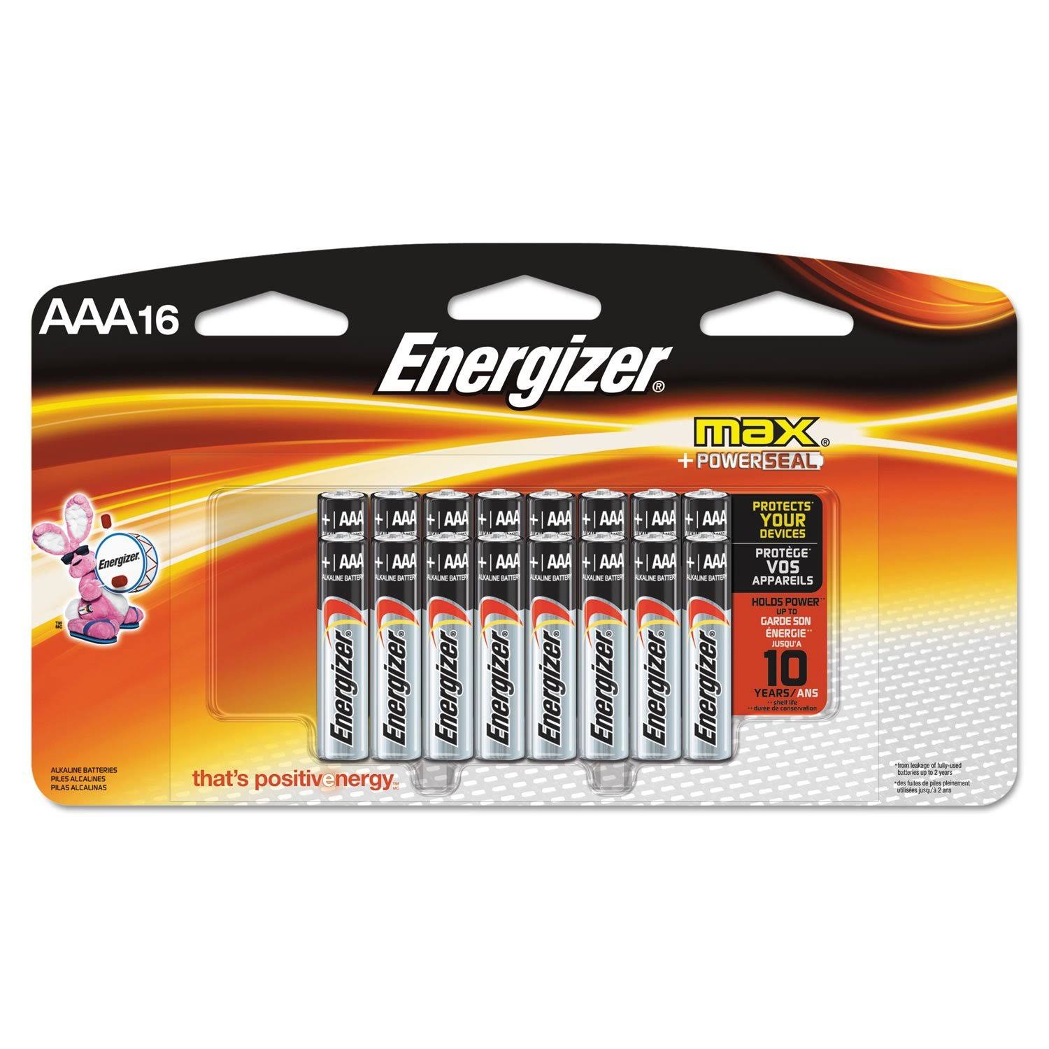 Energizer Max Batteries - 16pk, 1.5V, AAA, Alkaline