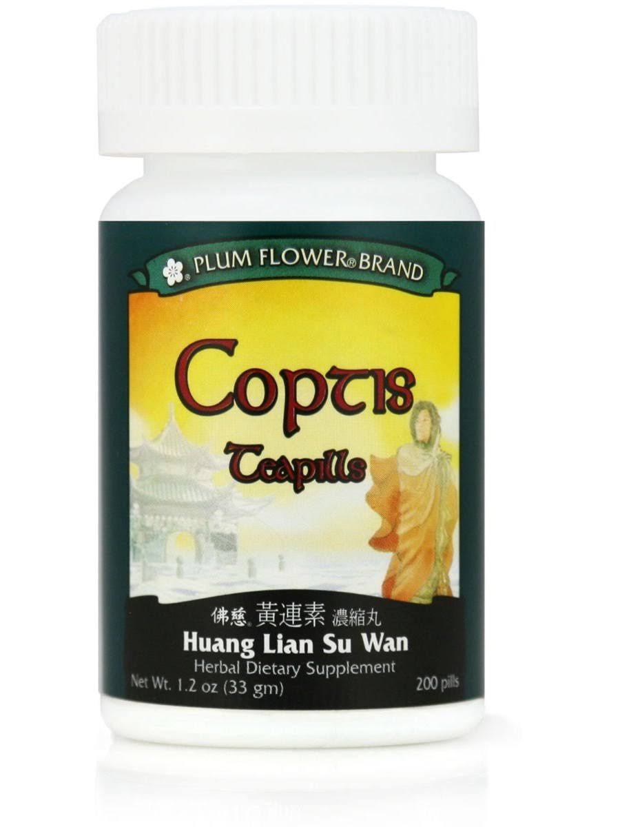 Coptis Teapills Huang Lian Su Wan, Plum Flower - 200 count