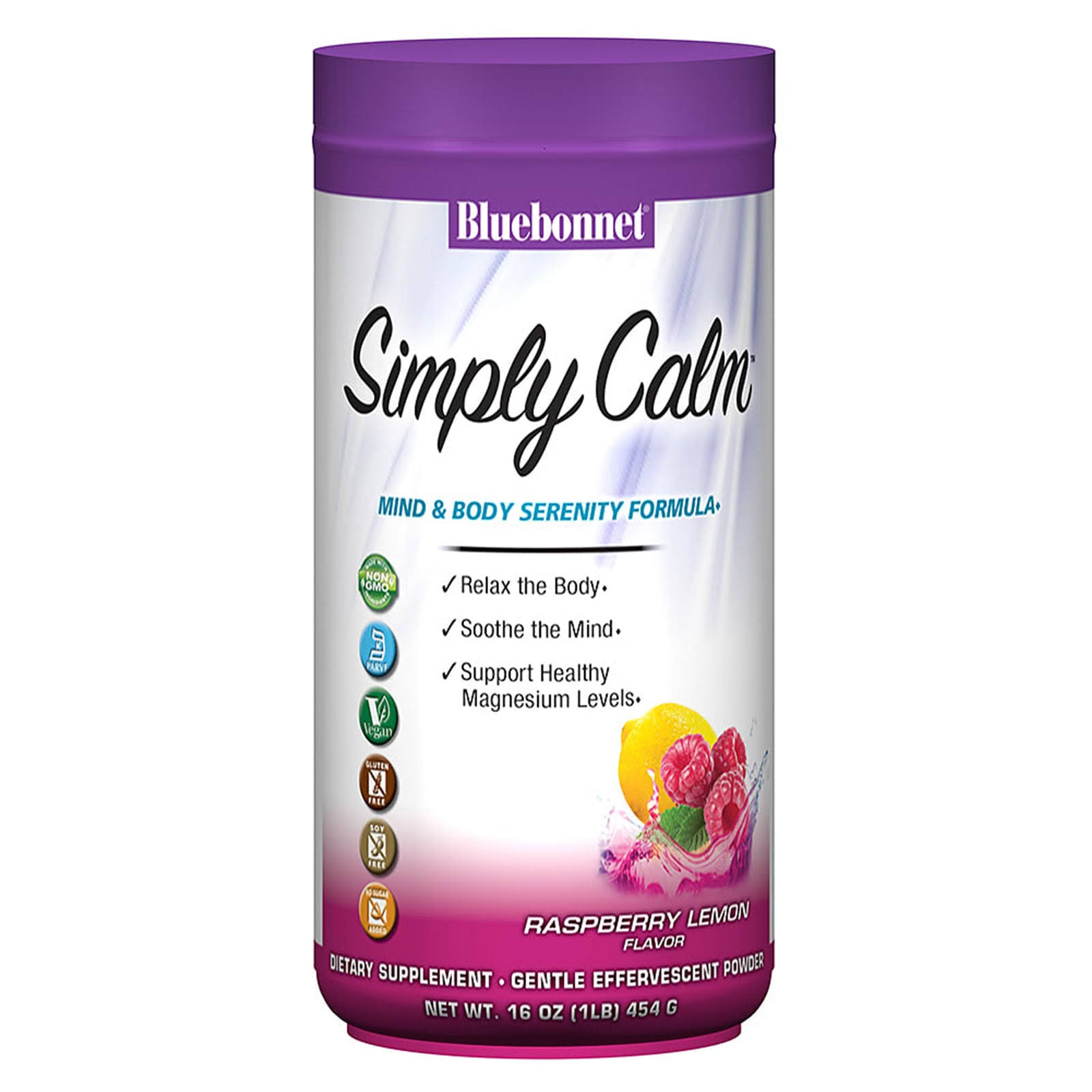 Bluebonnet Nutrition Simply Calm - Rasberry Lemon - 16 oz Powder