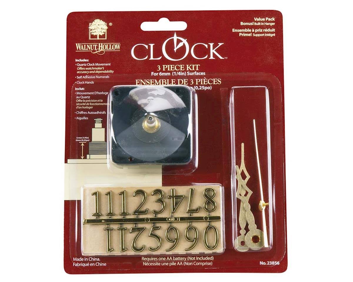 Walnut Hollow 3-Piece Clock Kit - 1/4in