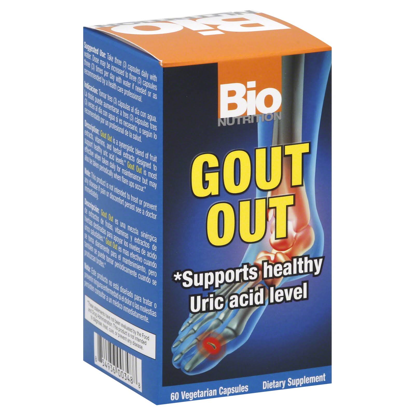 Bio Nutrition - Gout Out - 60 Vegetarian Capsules