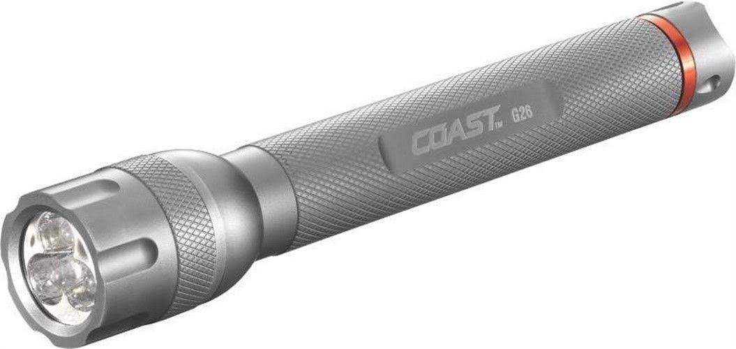 Coast Led Flashlight - G26, Silver, 83 Lumens