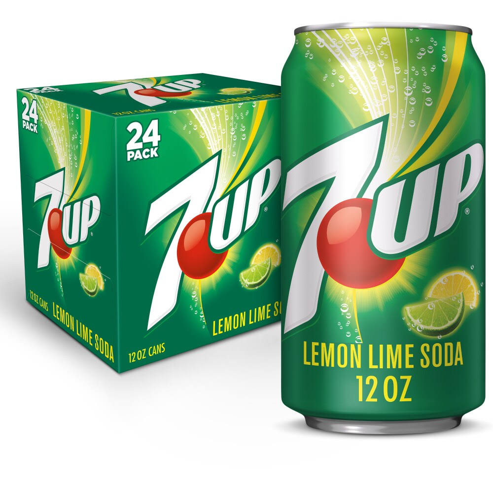 7UP Lemon Lime Flavored Soda - 12oz, 24-Pack