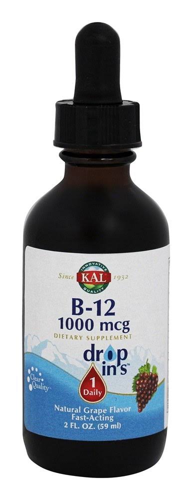 Kal B-12 Dropins Grape Liquid - 2oz