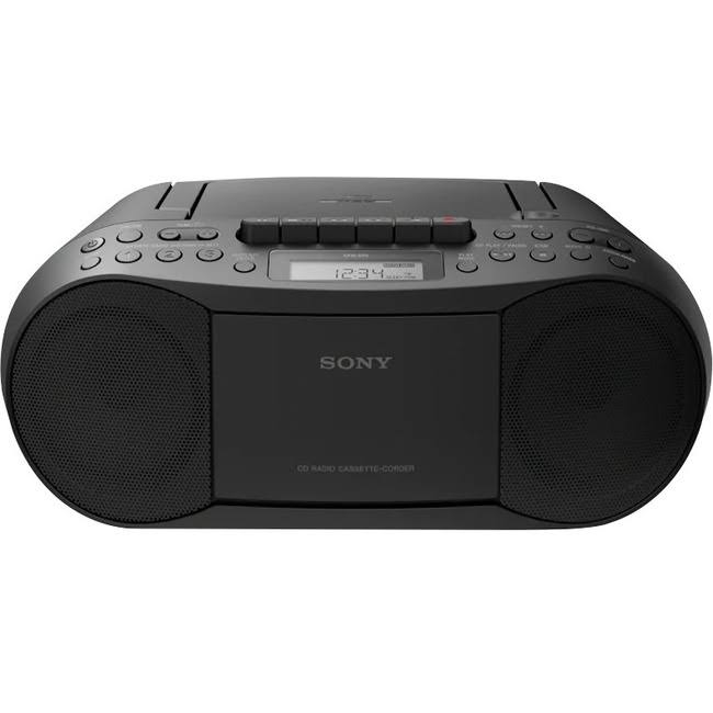 Sony CFDS70BLK Stereo CD and Cassette Boombox Home Audio Radio - Black