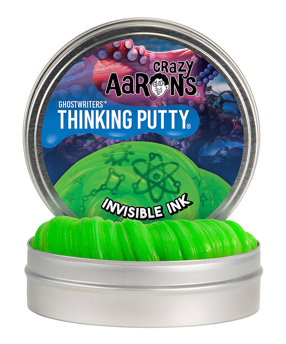 Crazy Aaron's Thinking Putty 4" Tin - Invisible Ink - Ghostwriters