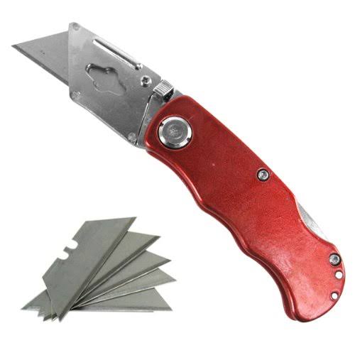 Valley Pro Series All Metal Folding 3.5" Utility Knife with 5 Blades