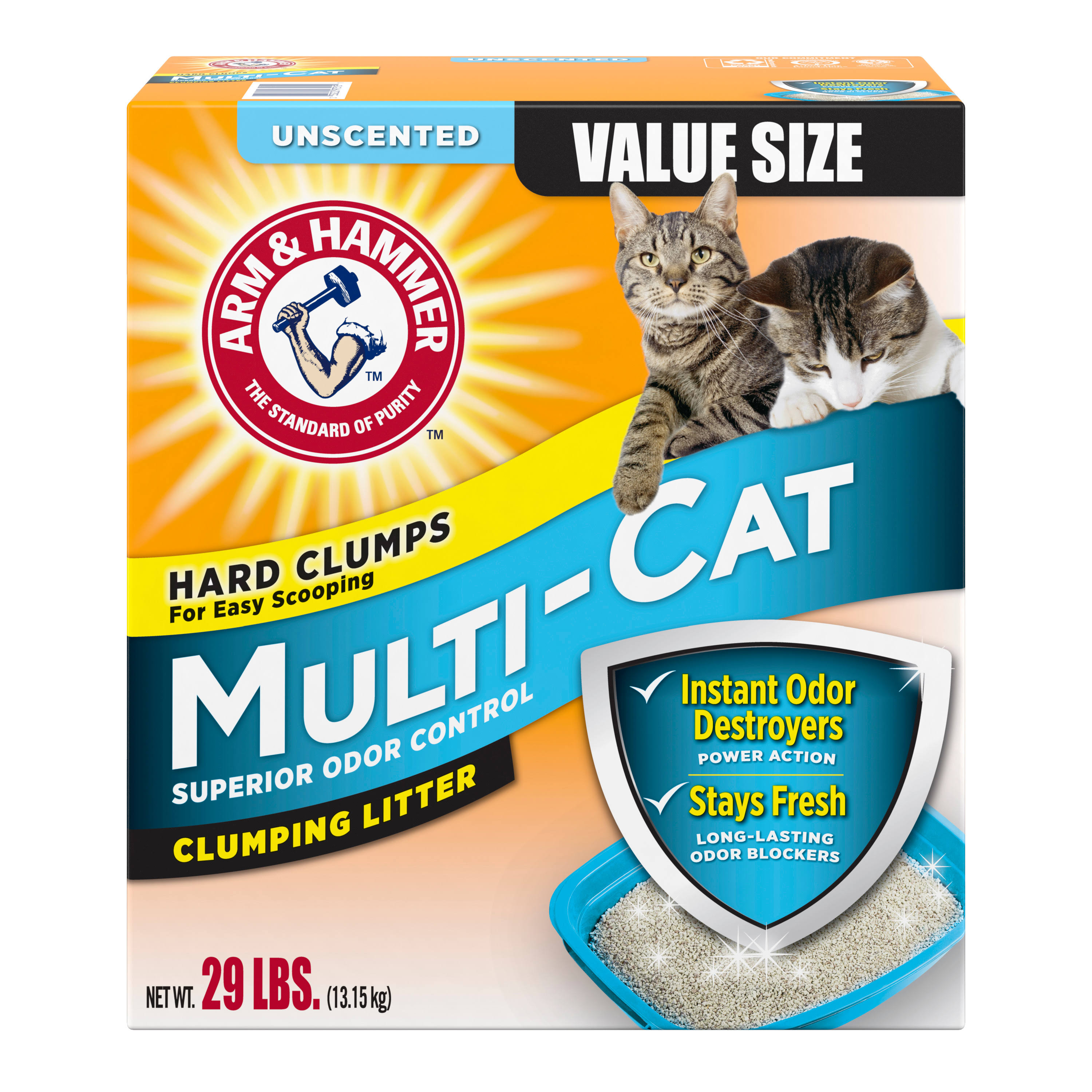 Arm & Hammer - Unscented Multi-Cat Clumping Litter, 29 lbs.
