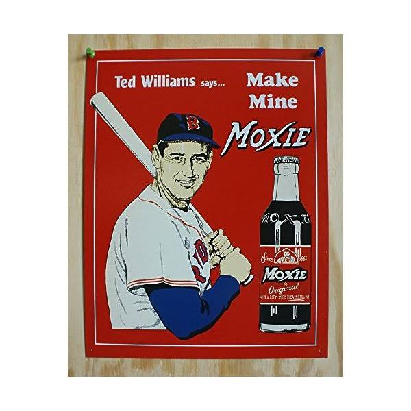 Ted Williams' Moxie Tin Sign - 13x16"