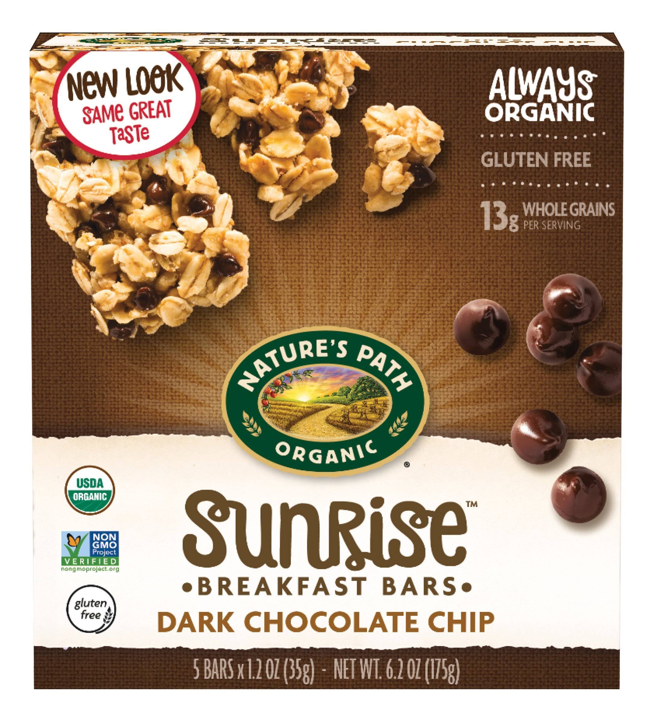 Nature's Path Dark Chocolate Chip Chewy Granola Bars - 5 x 1.2 oz Pack
