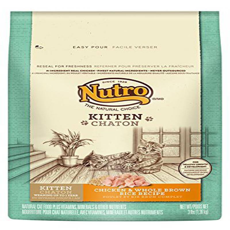 Nutro Company Wholesome Essentials Kitten Cat Food - Chicken and Brown Rice Formula, 3lbs