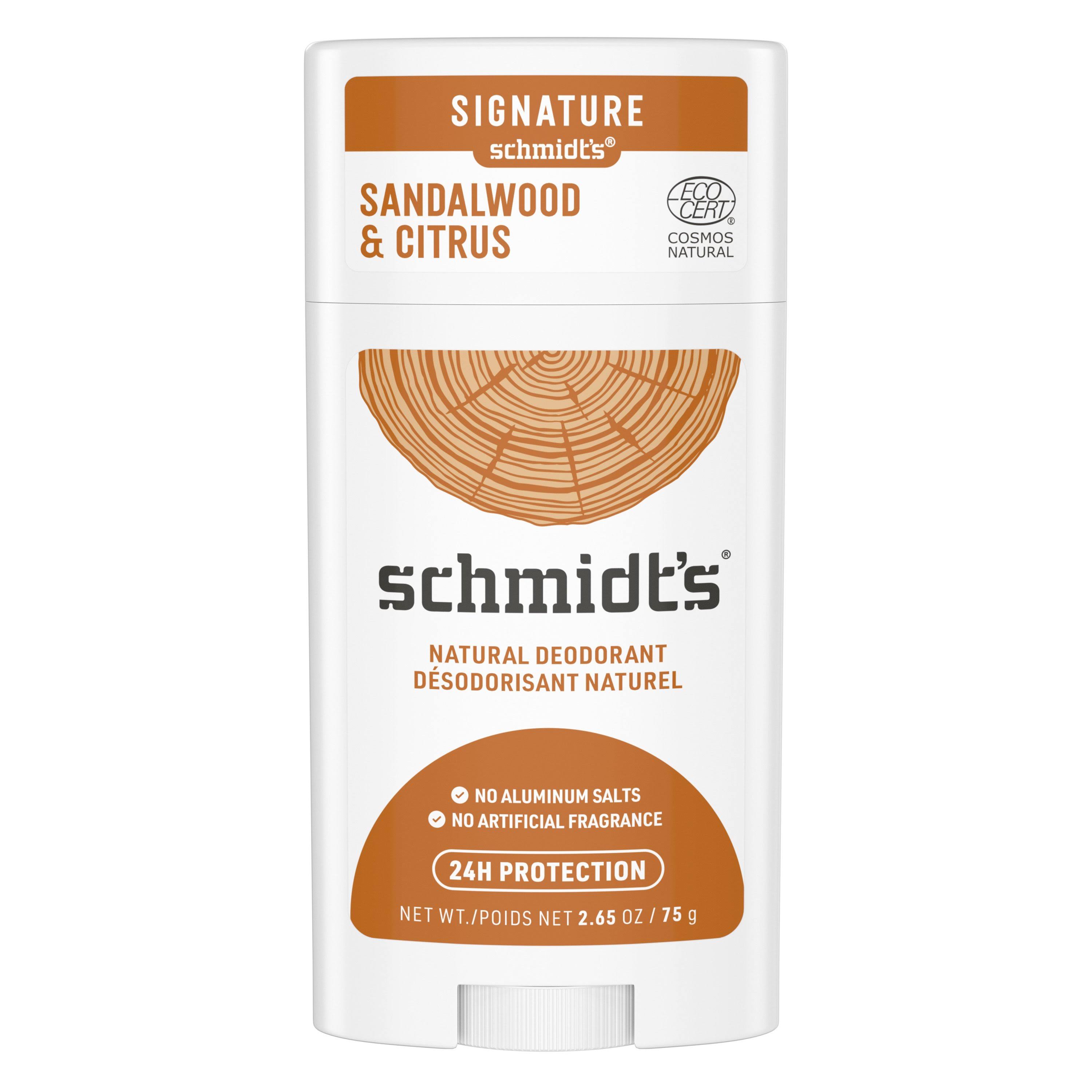 Schmidt's, Natural Deodorant, Sandalwood & Citrus, 2.65 oz (75 g)