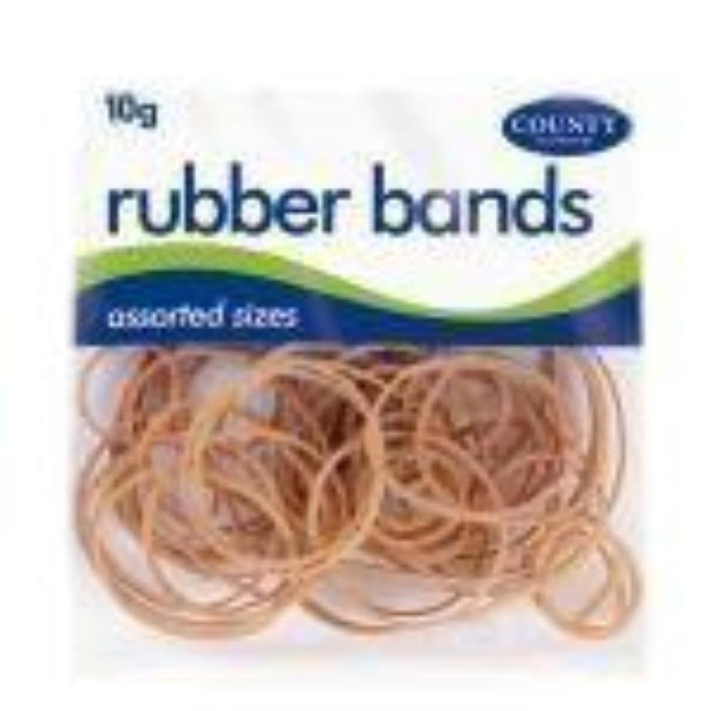 Assorted Size Natural Rubber Bands 10g