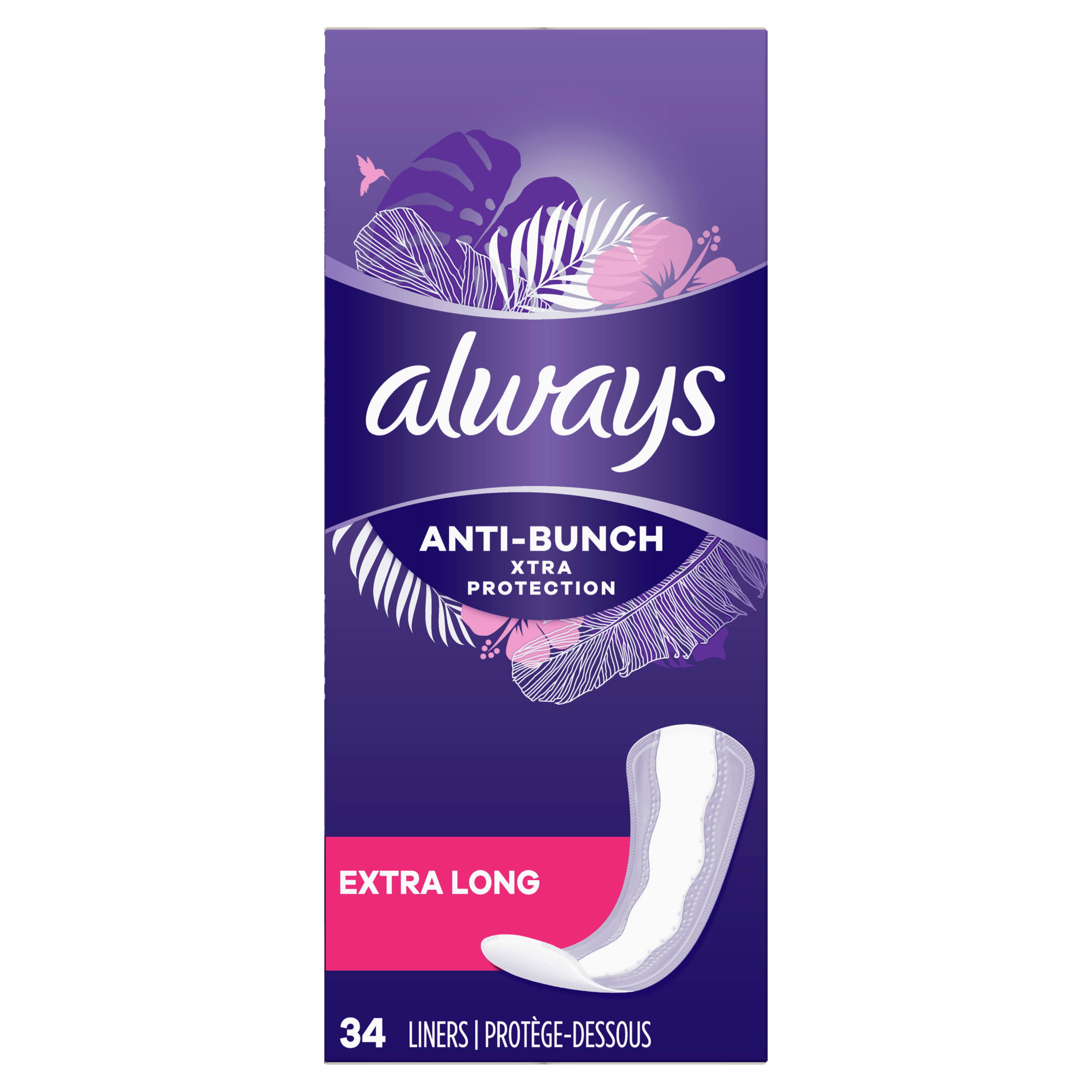 Always Dailies Xtra Protection Extra Long Liners - 34 Liners