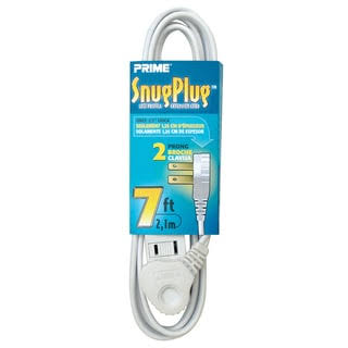 Prime Wire 3 Outlet Outdoor Extension Cord - White, 7'