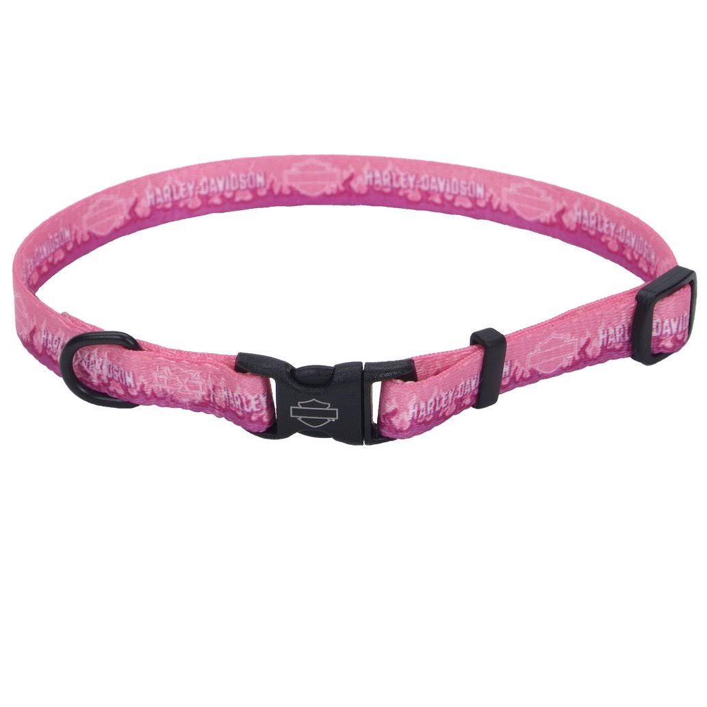 Coastal Pet Products HD Dog Adjustable Nylon Collar - Pink Flame, 3/8"x8-12"