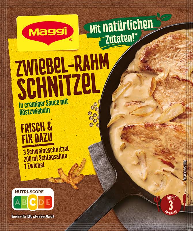 Maggi Fix for Schnitzel in Creamy Sauce with Crispy Fried Onions