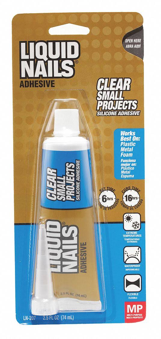 Liquid Nails Small Projects Silicone Adhesive - Clear, 2.5oz