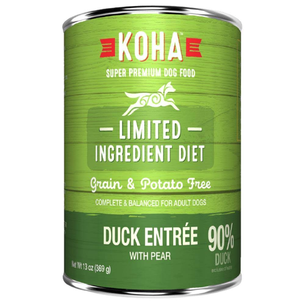 Koha Limited Ingredient Diet Duck Entrée with Pear Dog Wet Food, 13-oz