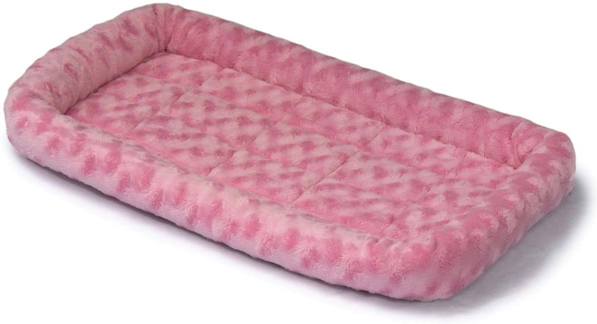 MidWest Deluxe Pet Dog and Cats Bolster Bed - Pink, 22" x 13"