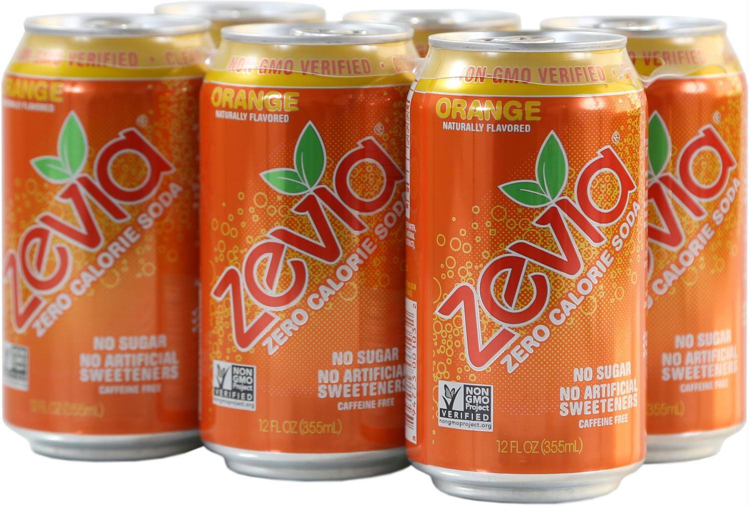 Zevia Zero Calorie Soda - Orange, 12oz