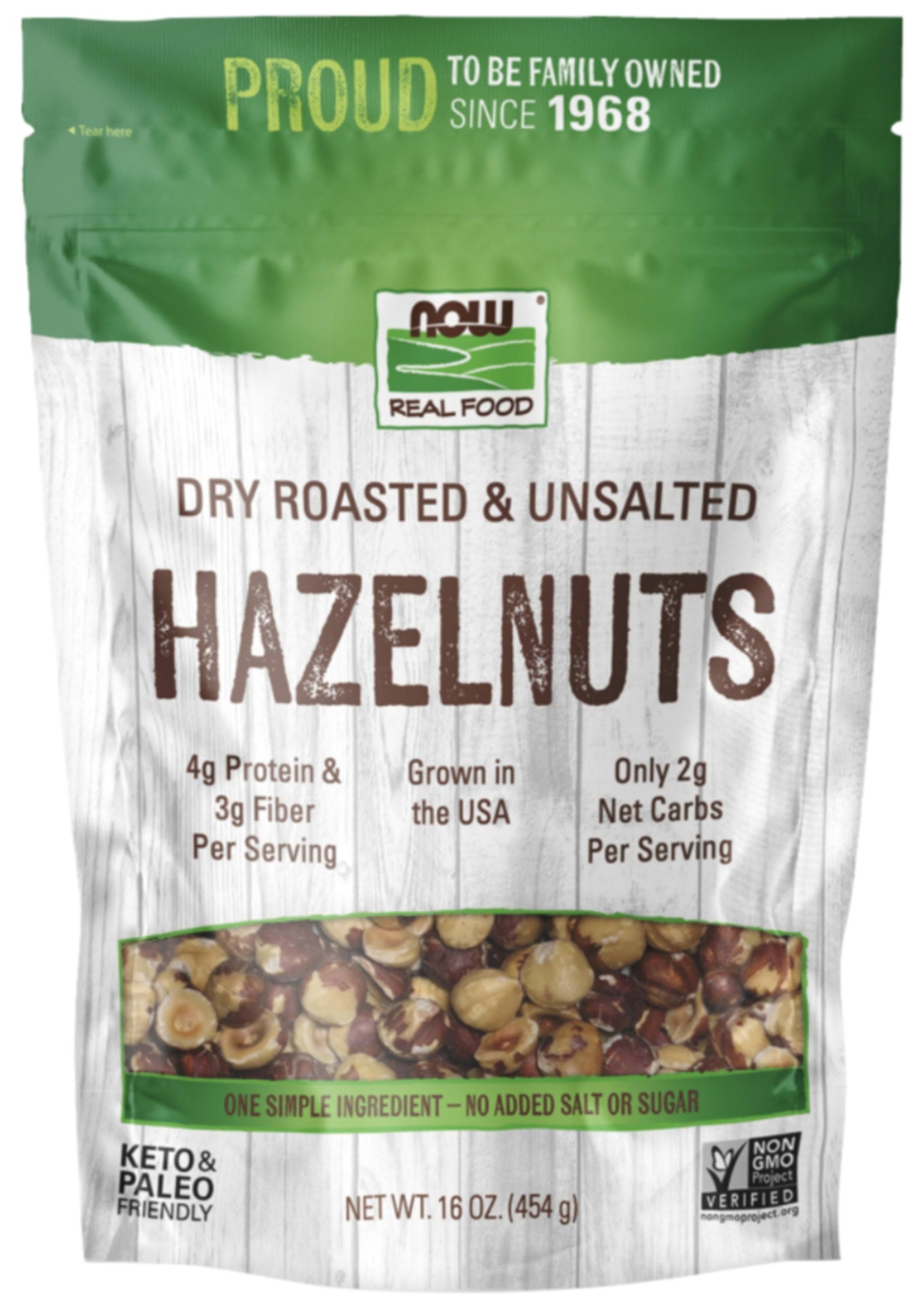 Now Foods - Hazelnuts Dry Roasted & Unsalted - 16 oz.