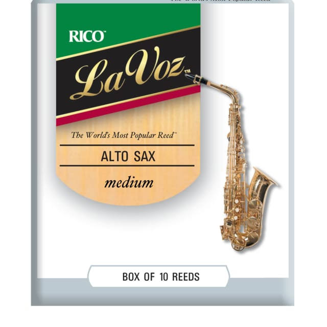 Rico La Voz Alto Sax Reeds - Strength Medium, 10ct