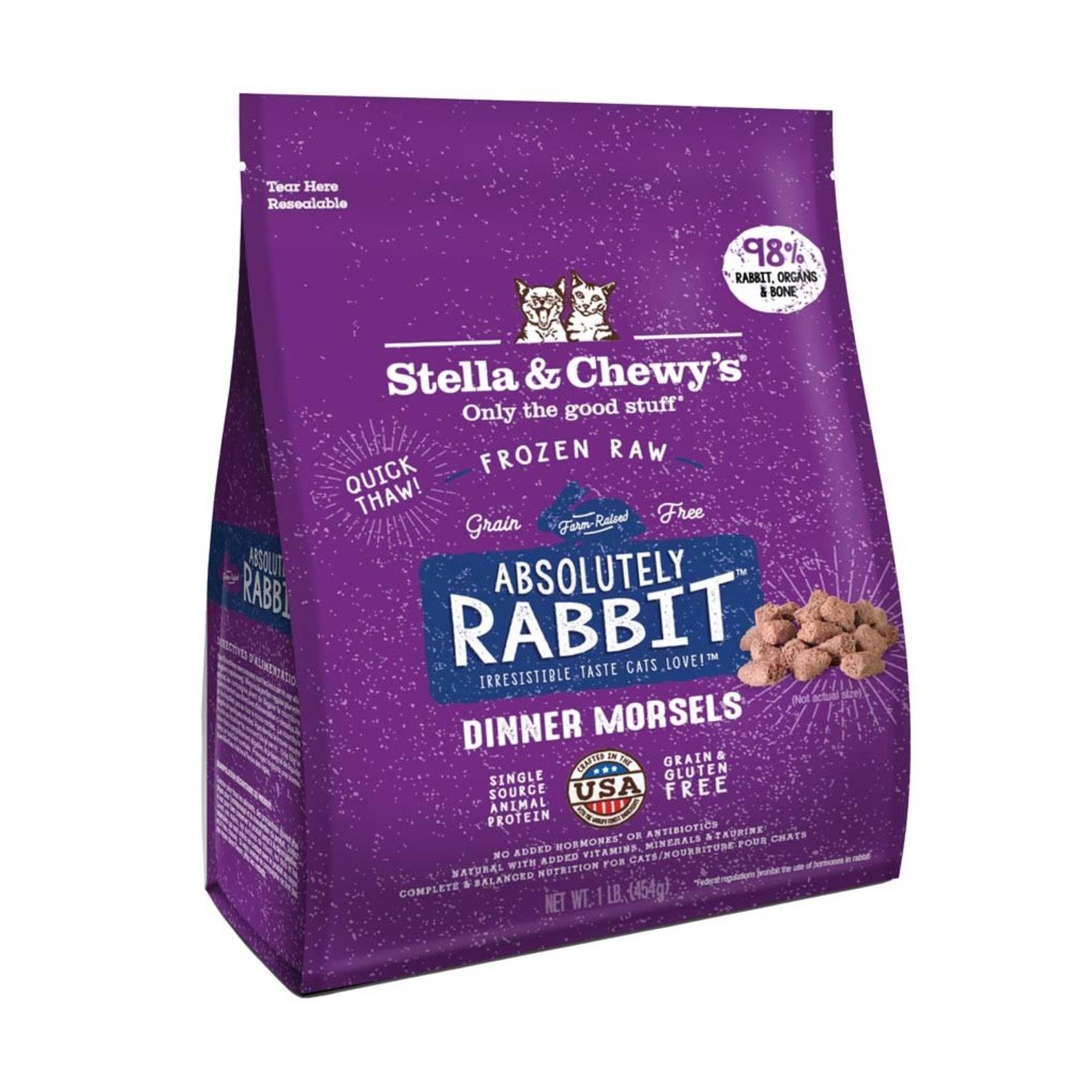 Stella & Chewy's Absolutely Rabbit Frozen Dinner Morsels for cats 1lb.