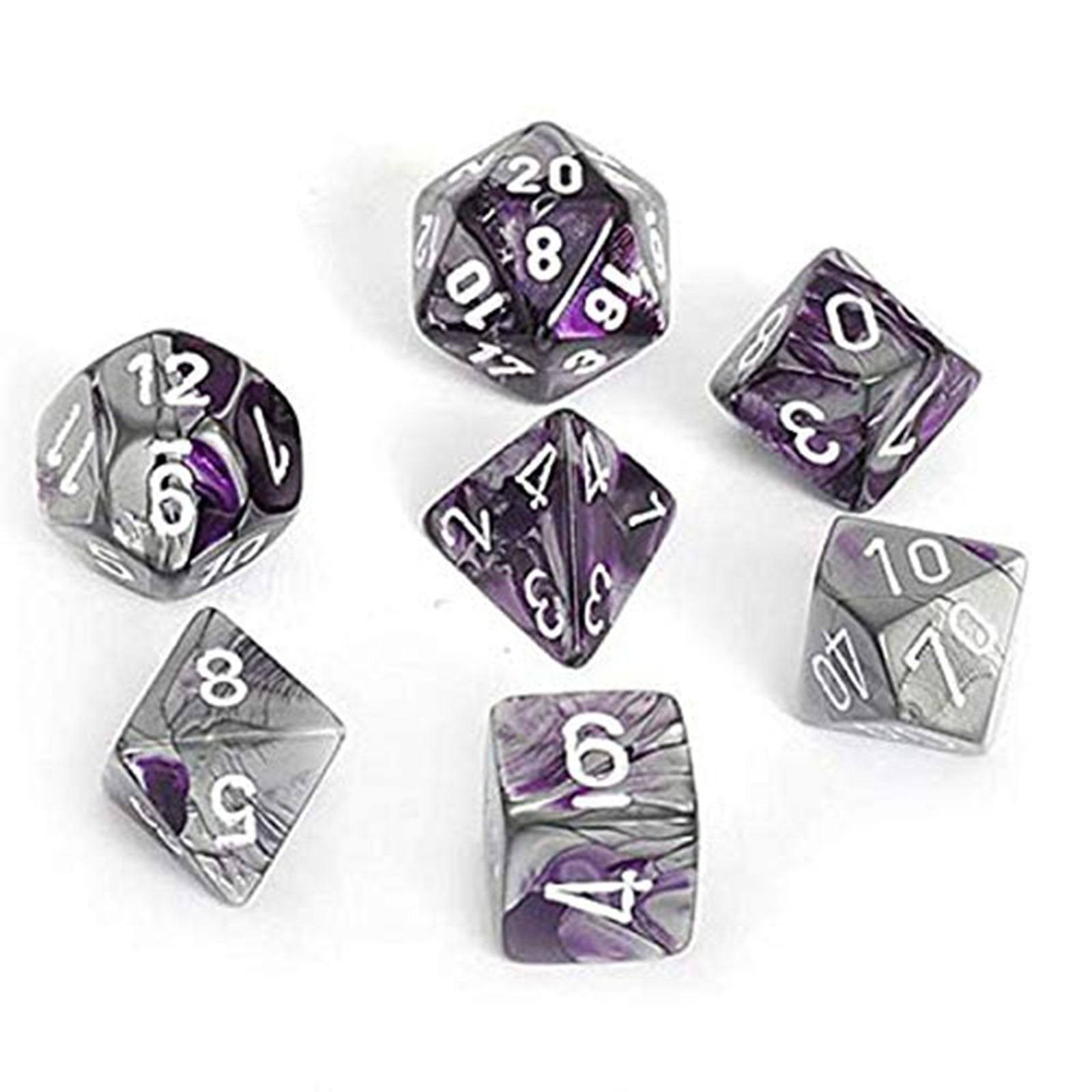 Chessex - 7-Die Set Gemini: Purple-Steel/White